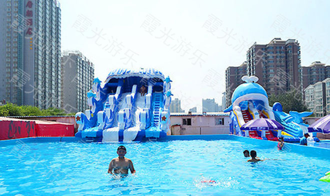 东成镇大型充气泳池
